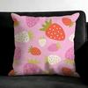 Strawberry Colorful Cushion Cover Pillowcase Ultra Soft Skin Friendly Fabric Cloud Like Comfort & Concealed Zipper