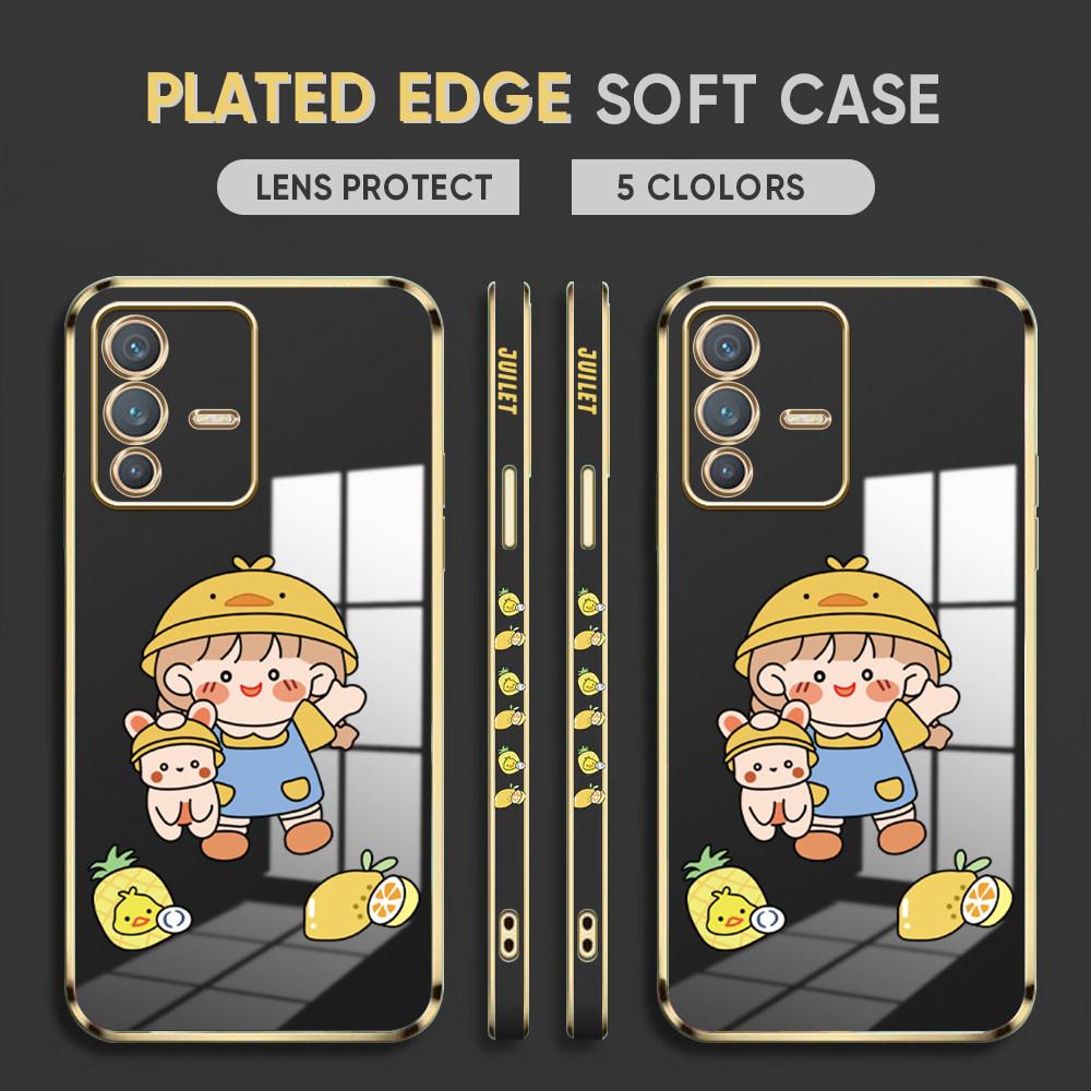 For Honor 90 70 50 X7a X9a P30 Pro P40 Lite Infinix Hot 40i 30i Vivo Y22 Y18 V30 Pro V40 Lovely Girl Pattern Full Lens Protect Shockproof Casing