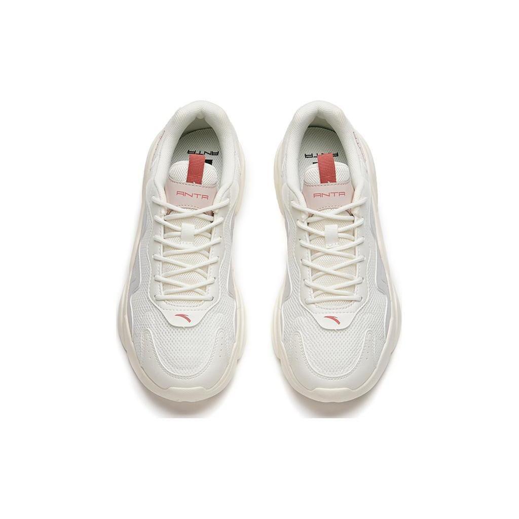 Anta Cushioning Slip Resistant Abrasion Resistant Low top Sports Casual Shoes Women's White Gray 922048820-8