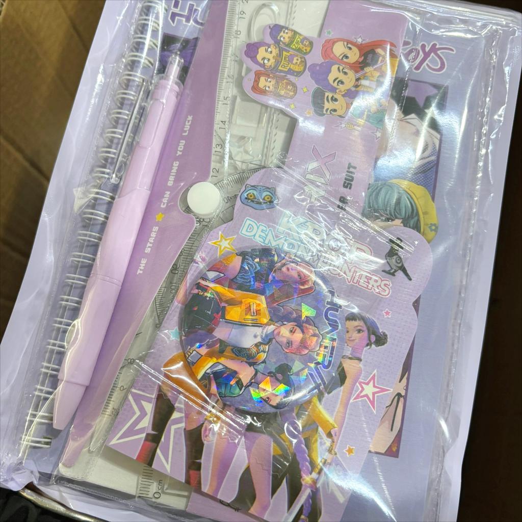 Heißes Kpop Dämonenjäger Schreibwaren-Set Praktische Lernmaterialien Schülerbelohnung Kleine Geschenke Geburtstags-Souvenir für Geburtstagsgeschenk