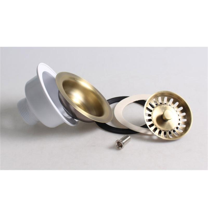 European Style Steel Sink Drain Bathroom Kitchens Corrosion Resistant Retro Designs Easy Installation for Household
