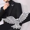Eagle Brooch Powerful Animal Style Fashion Accessories Anti-Light Pin Trendy Acrylic Men's Style with Rhinestones Embellishment