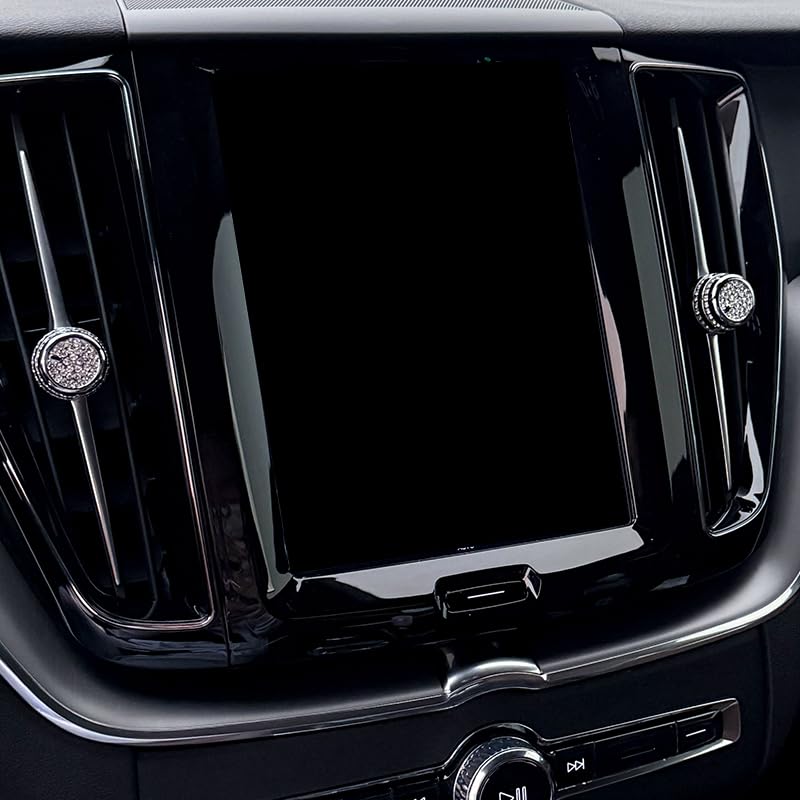

ONGOXD Crystal Knob Cover for Volvo and Air Conditioning Dial Easy No Tools Required Nordic Conditioning Vent XC40, XC60, V60, S60, C40, XC90,