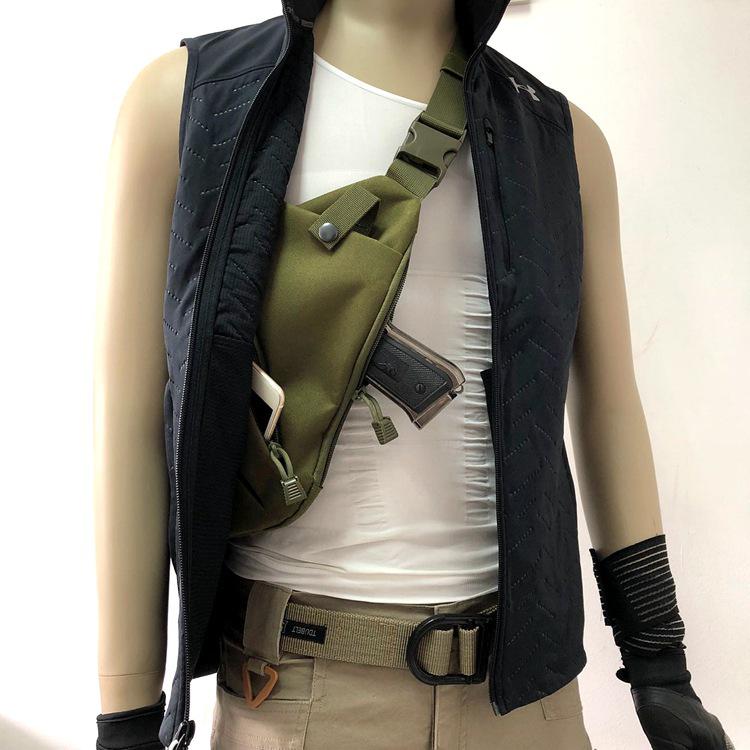 Men's Outdoor Tactical Crossbody Chest Bag: Multifunctional, Anti-Theft, Single Shoulder Holster