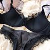 French Thin Cup Lingerie Set Sexy Lace Push Up Bra Fashion Women Silk Fabric Underwear High Quality Intimates Bras and Panties