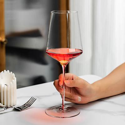 HeY Lilac 300ml 540ml Starlight Thin Red Stem Bordeaux Red Wine Glass Lead-Free Crystal Clear for Home Bar Party