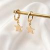 European and American New Ear Buckle Star High-end Earrings Simple Atmosphere Exquisite Cold Wind Five-pointed Star Earrings