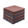 30x30cm Wooden Decking Tiles Hardwood Interlocking Patio Deck Tiles Composite Floor Covering for Garden Wood Flooring