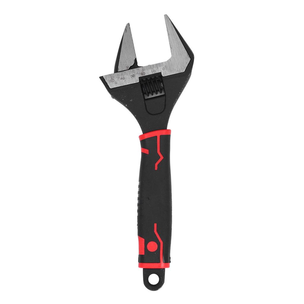 10 Inch Wide Mouth Adjustable Wrench CrV Steel Deep Jaw Manual Repair Spanner for Home Garage