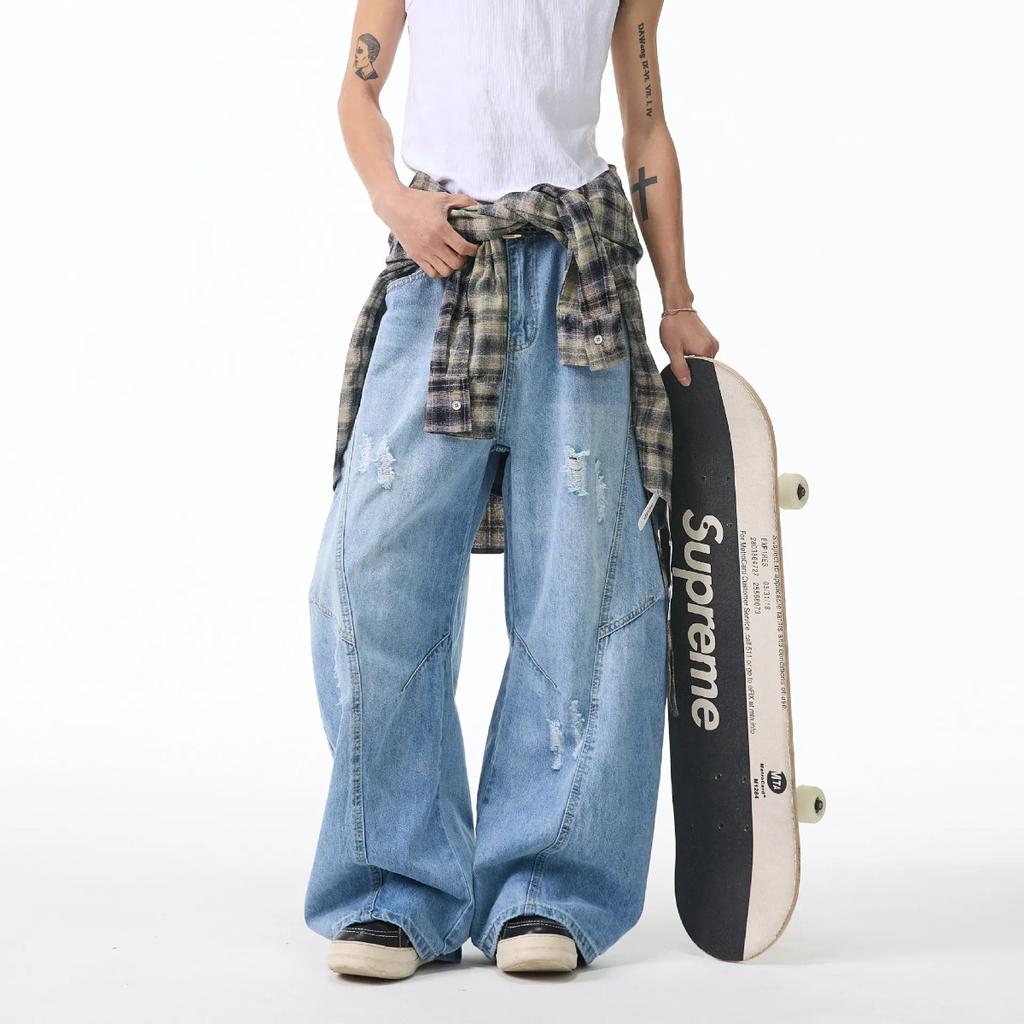 Y2K Baggy Jeans Unisex Trendy Casual Wide-Leg Denim Pants High Street Quality American Style Streetwear Oversize Trousers