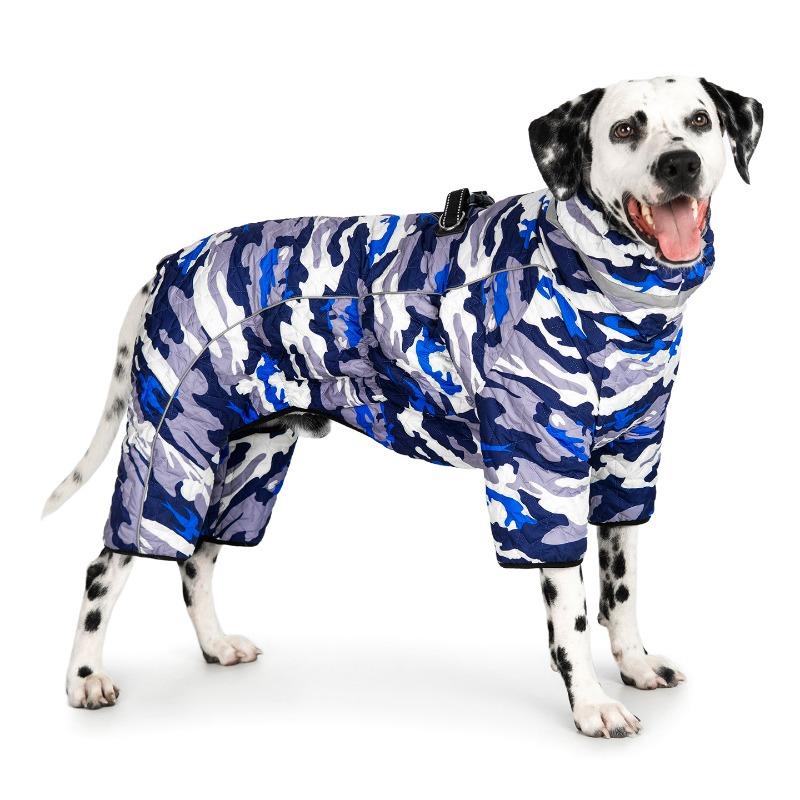 Pet Clothes Autumn and Winter New Small, Medium and Large Dog Ski Suit with Traction Buckle Big Dog Golden Retriever Warm Four-legged Jacket