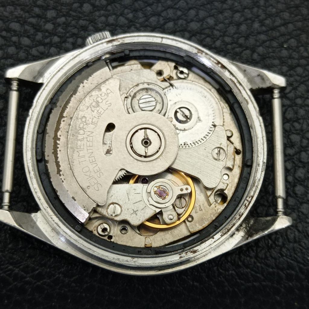 VINTAGE SEIKO 5 AUTOMATIC 7009A JAPAN MENS ARABIC BLACK DIAL WATCH a701601-5 R206c-a701601