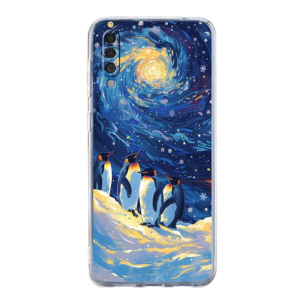 Case For Samsung A56 A36 A26 A16 A14 A12 A22 A32 5G A34 A42 A52 A54 A50 A70 A40 A20S A04S A06 Cover Landscape Winter Light Snow