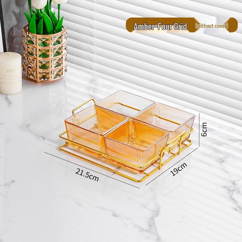 Creative Fruit and Snack Storage Platter with Nut Compartments for Home, Bar, and Living Room