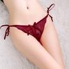Sexy Lace-up Open Thong T-pants Women's Panties Transparent, Low-rise Large-size Sex Lace-edged Strap Panties