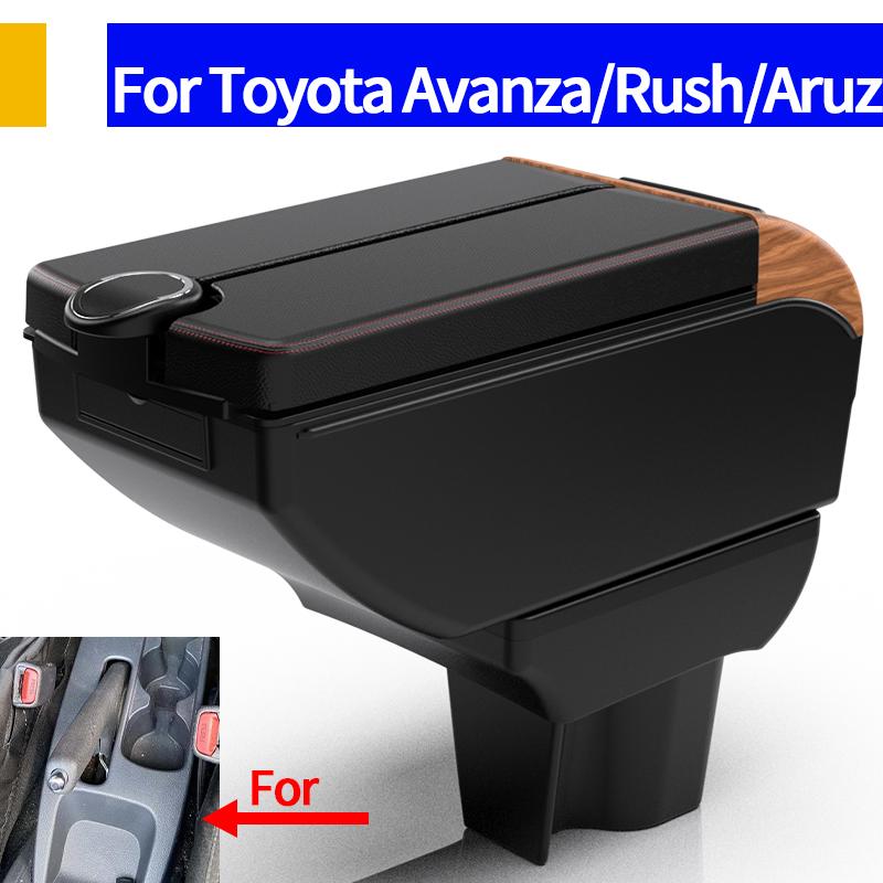 nlzh6 For Perodua Aruz armrest RUSH 2019 TOYOTA AVANZA center console retrofit multi-functional storage box car accessories with USB.