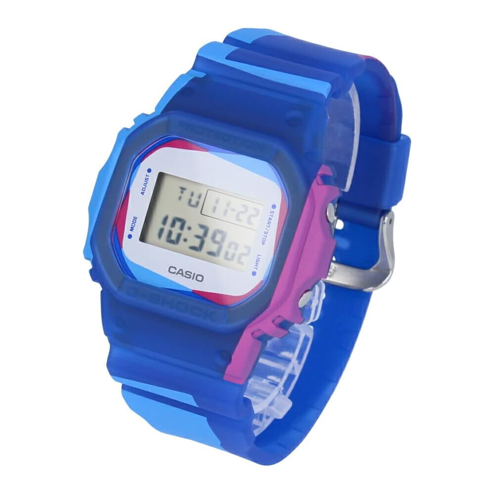 Casio G-Shock 5600 Men s Watch Blue Purple White Skeleton Design with Interchangeable Bezel and Strap
