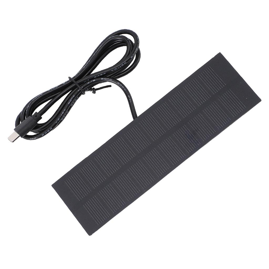 1W Solar Charger Polycrystalline Solar Panel with Type C Port for Smartphones Power Banks Outdoor Camping