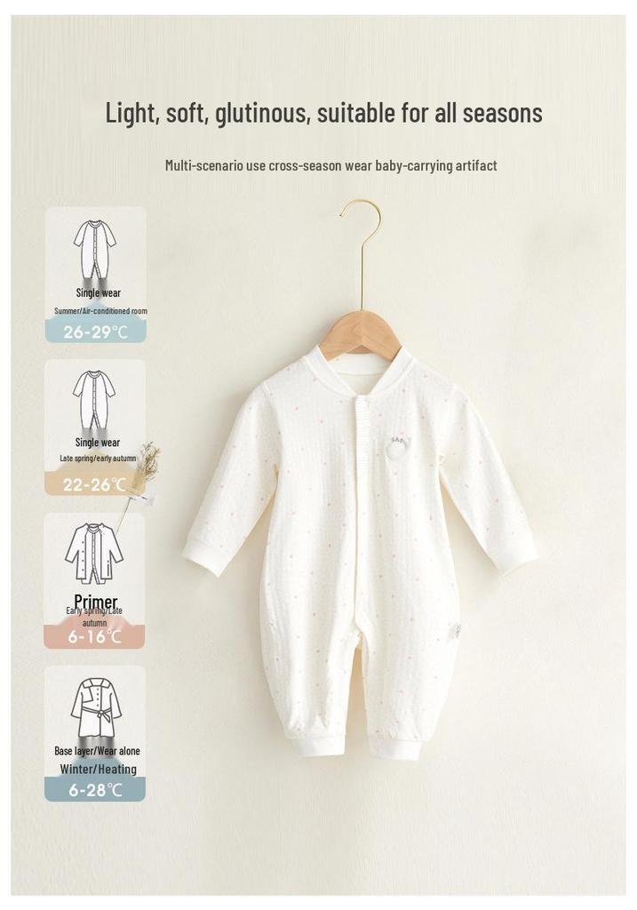 Spring & Autumn Long Sleeve Baby Bodysuit: Modal Jumpsuit Pajamas for Newborns & Infants – Tagless for Comfort