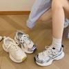 Thick-soled Lightweight Retro Heightening Soft-soled Sports Shoes Women's Summer New Models Show Their Feet, Small Hong Kong Style Paris Dad Shoes