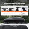 SucceBuy Rooftop Cargo Carrier Roof Cargo Box ABS Hard Shell Roof Box with Dual-Sided Opening and 2 Reinforced Strap Aerodynamic