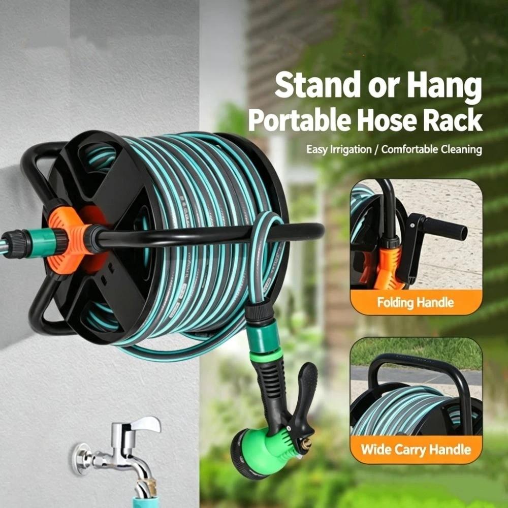 Durable Hose Storage Reel Heavy Duty Watering Hose Winding Reel Pipe Storage