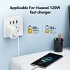1/2pcs 120W 10A USB To Type C Fast Charging Cable For Huawei Nova Xiaomi 14 Redmi Quick Charge Phones Data Cable 0.3M 1M 1.5M 2M