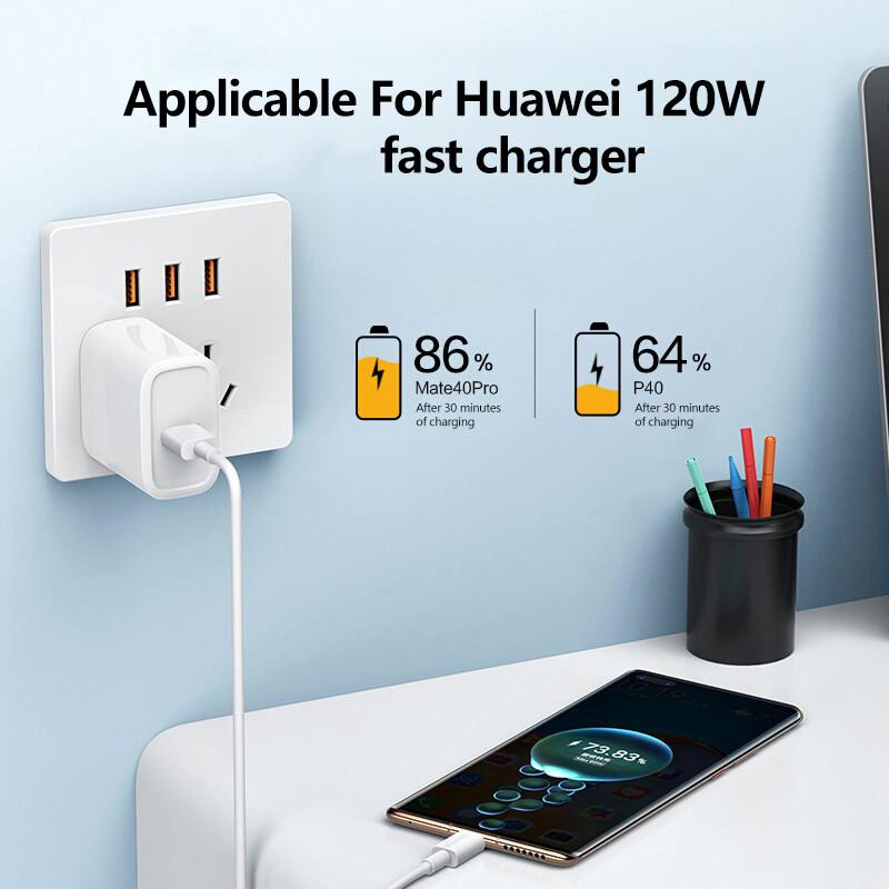 1/2pcs 120W 10A USB To Type C Fast Charging Cable For Huawei Nova Xiaomi 14 Redmi Quick Charge Phones Data Cable 0.3M 1M 1.5M 2M