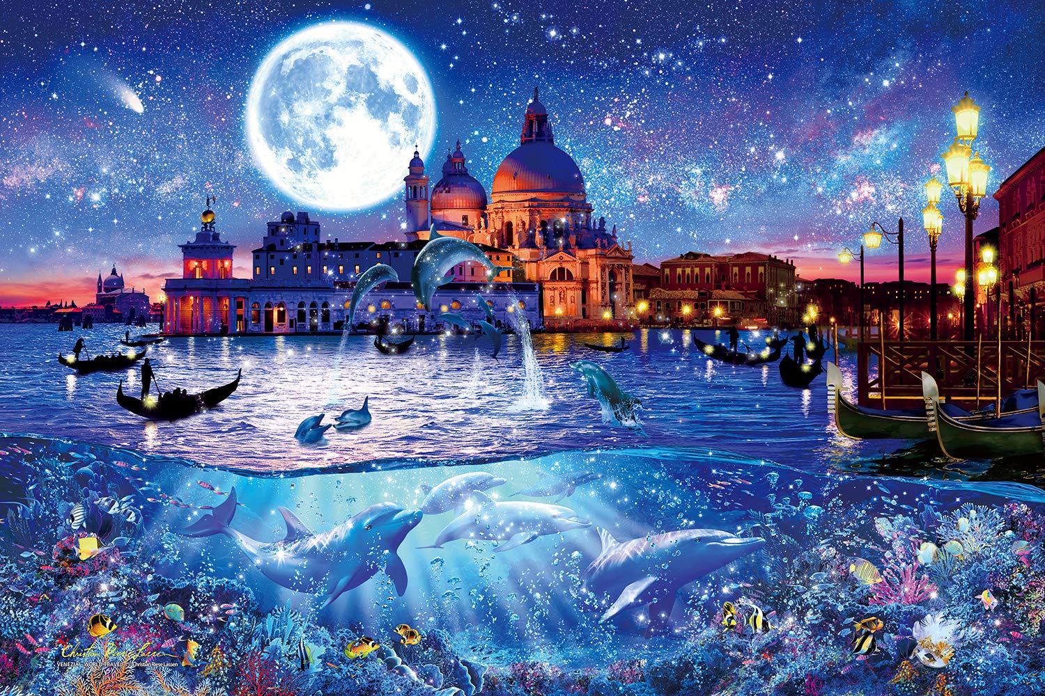 

Пазл из 1000 деталей Lassen Venice ~Путешествие по миру~ [Светящийся пазл] (50x75cm)