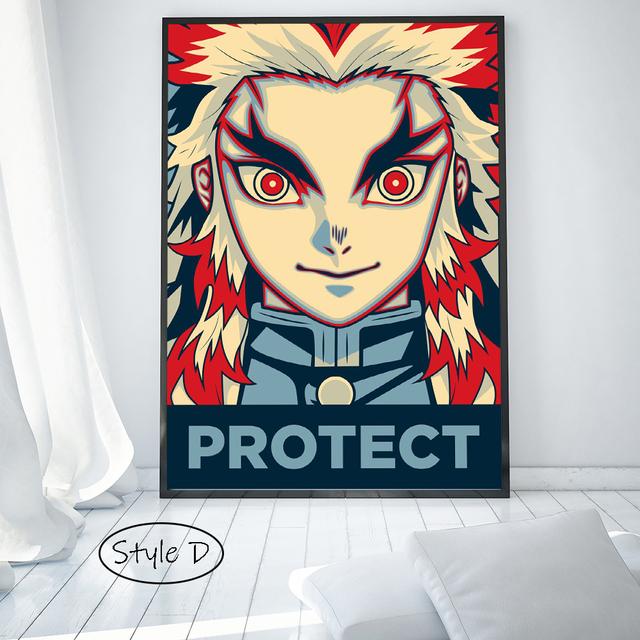 Anime Demon Slayer Poster Tanjirou Wall Art Canvas Painting Prints Pictures Home Bedroom Living Room Decor Murals Cuadros Gifts
