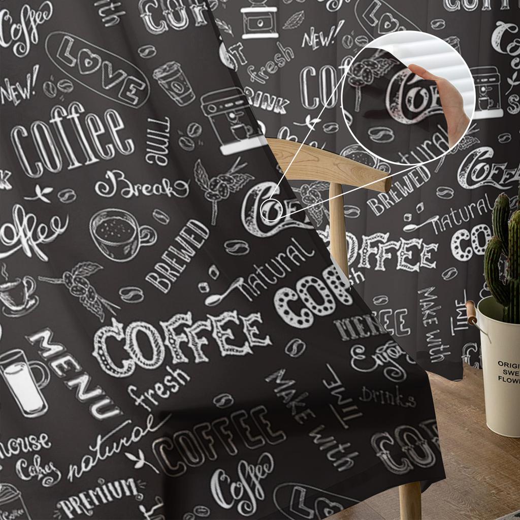 Coffee Bean Milk Sheer Curtains for Living Room Decoration Window Curtains for Kitchen Tulle Voile Organza Curtains