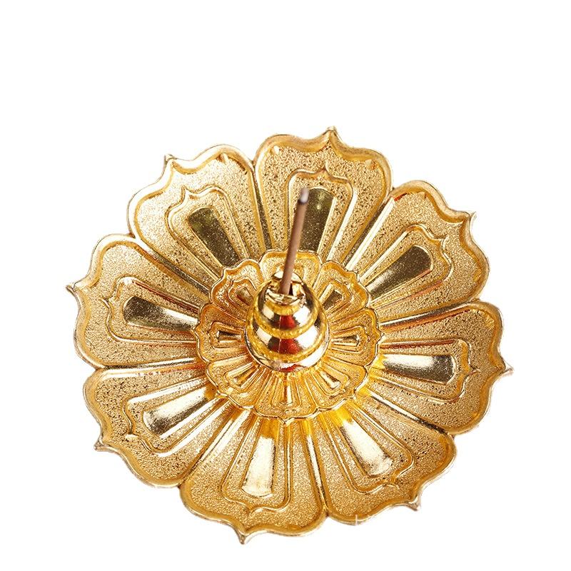 1 PC Incense Burner Lotus Shape Metal Burner Holder Incense Plate Stick Cone Incense Aromatherapy Craft