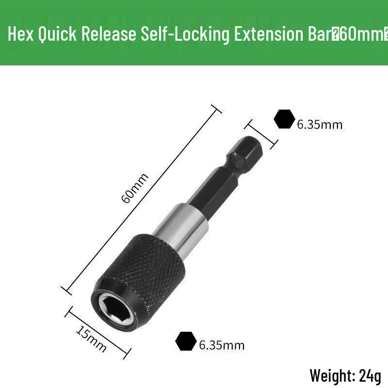 Hex Shank Quick Change Adapter for Drill Bit Extension