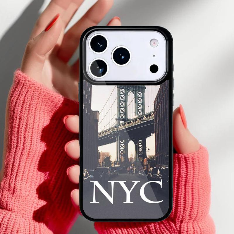 Dark Night New York City Phone Case for iPhone 17 16 15 14 13 Pro Max Back Cover for 12 11 Pro Coque