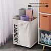 Oxford Cloth Folding Storage Basket with Wheels - Ideal for Laundry, Yoga Mats, and Household Items.
