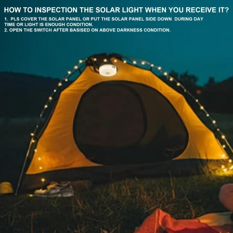 Solar Energy LED Strip USB Rechargeable Camping Light with 10m Versatile Indoor/Outdoor Garden Decor for Home