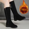 2026 New Autumn and Winter Knee High Boots for Women Platform Black Fashion Long Boots Solid Color Side Zipper Women's Boots
