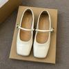 Flacher Boden weicher Boden runder Kopf flache Öffnung Mary Jane Einzelschuhe Damen 2025 Frühling neu Pendler vielseitig kleine Lederschuhe Abend s