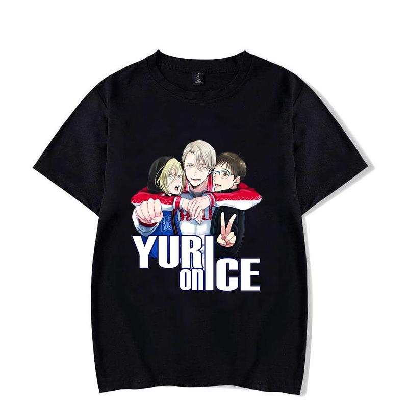 

Новое аниме ЮРИ!!! Футболка on ICE Мужская Женская Футболка Фигурное катание Косплей Одежда Уличная одежда Футболка Большие размеры Топы XL