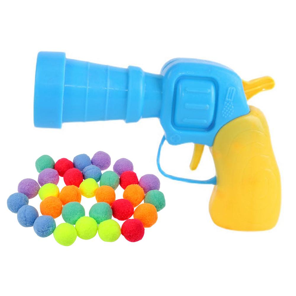 

Интерактивная игрушка Cat Ball Gun с 30 цветными эластичными плюшевыми шариками с помпонами 30 Ball Set