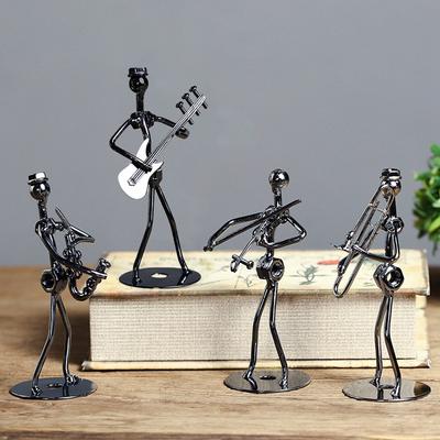 Ornament Home Decor Desk Decoration Birthday Gift Figurine Music Man Music Band Band Sculpture