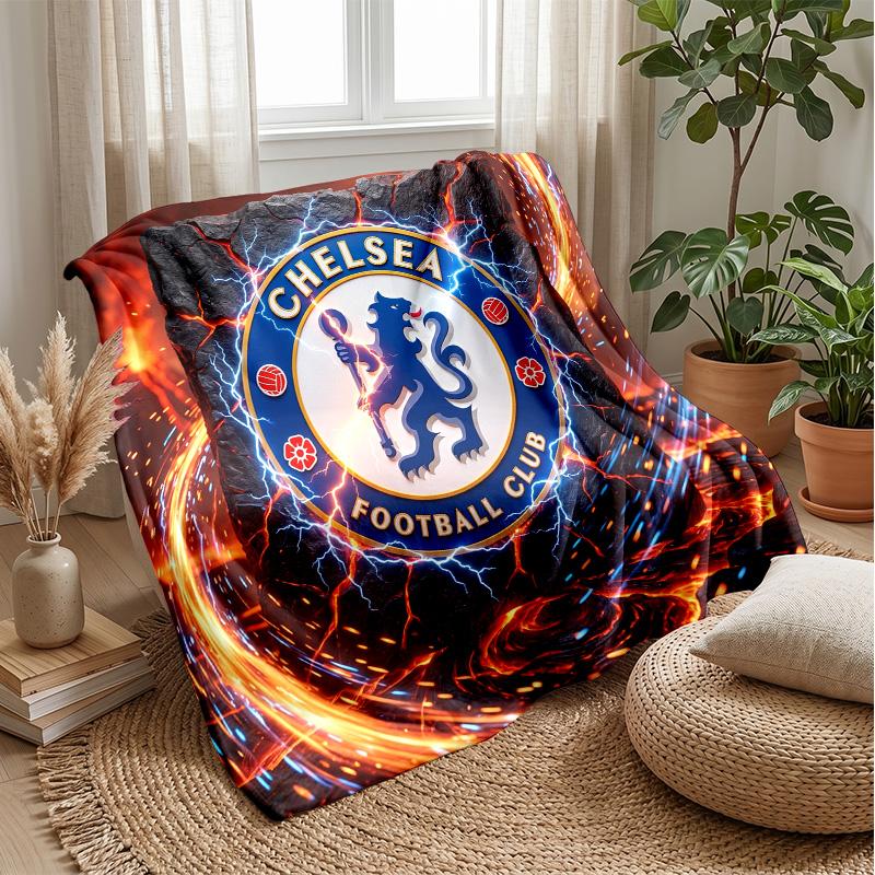 Chelsea FC Theme blanket Soft Flannel Blanket Plush Throw Blanket Cozy Sofa Bed Blanket for Home Decor