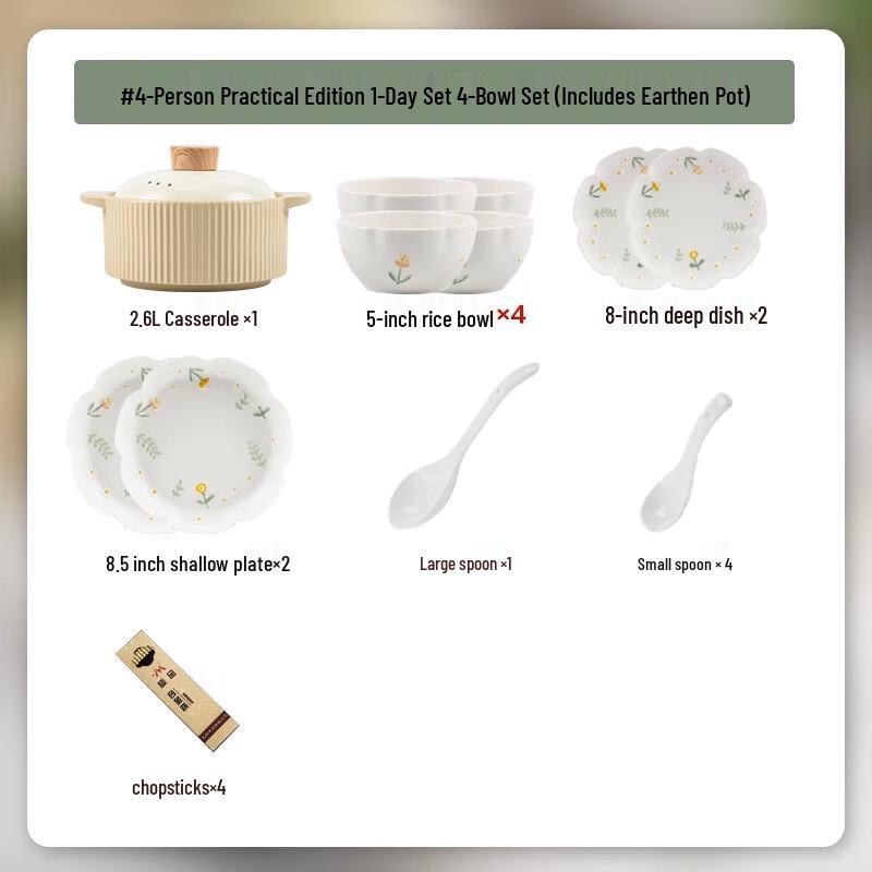 

Moe & Lanca Embossed Daisy Cream Style Dinnerware Set