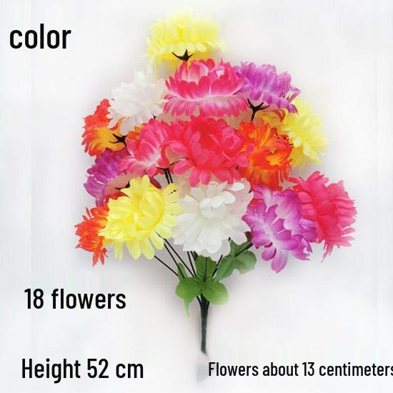 Chrysanthemum Silk Flowers for Qingming Festival Grave Offerings