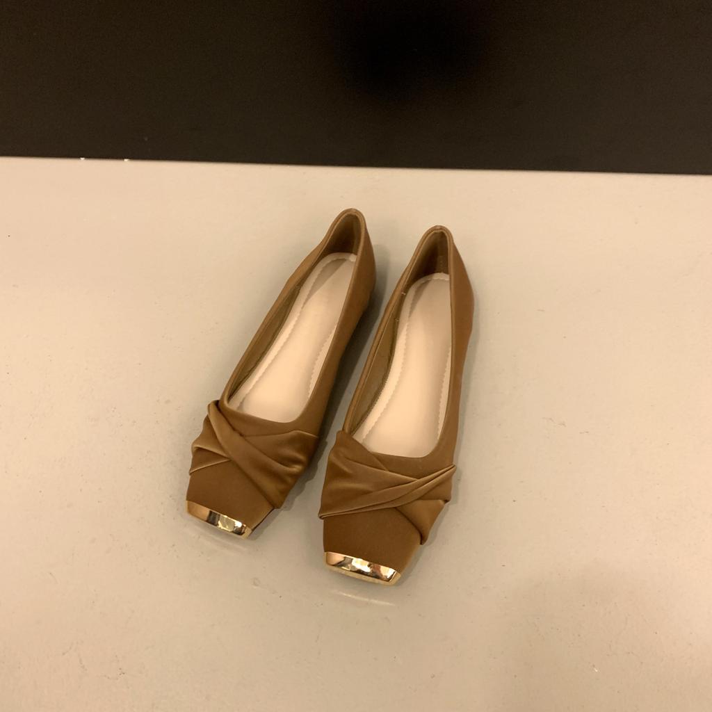 Flat-bottomed Temperament Gentle High-end Single Shoes Women's Shoes New Spring Square-headed Mary Jane Ladyshoes