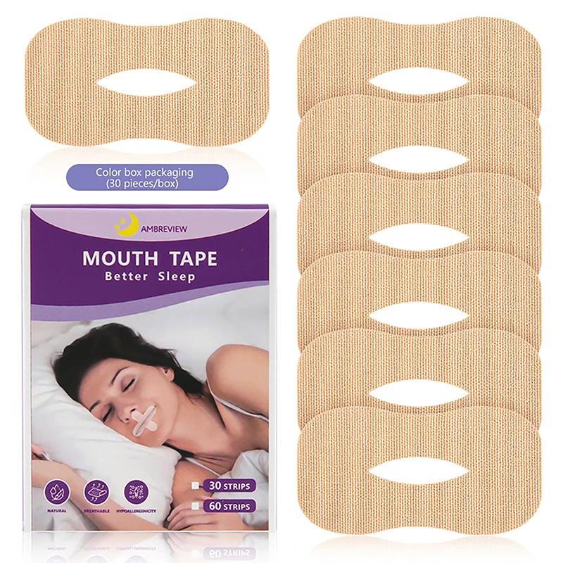 Wholesale 10/30Pcs 30Pcs Anti Snoring Sticker Gentle Less Mouth Seal Snore Mouth Tape Stop Sleep Strips Correction Sticker Tape