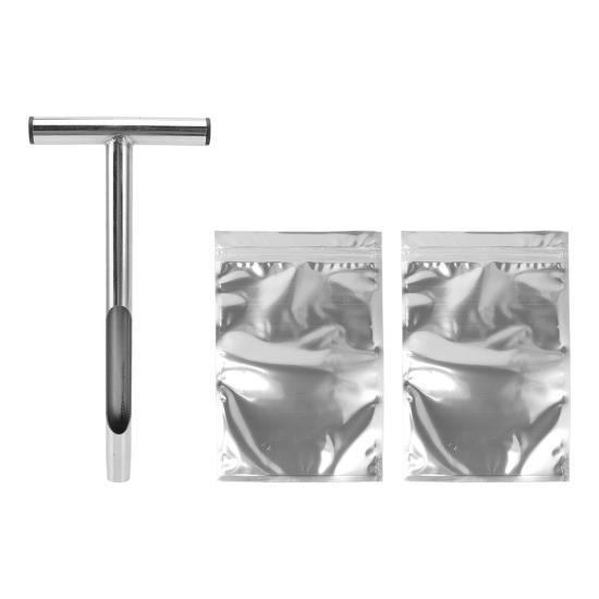 

Наборы для анализа почвы с Т-образной ручкой, комплект из нержавеющей стали для отбора проб почвы с 2 многоразовыми сумками для пробоотборников для сельского хозяйства и лесного хозяйства