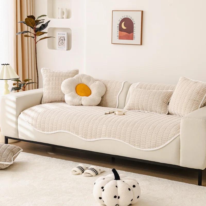 

Необычные чехлы на диван для гостиной, бархатный нескользящий чехол для 1/2/3-местного дивана на зиму, дропшиппинг Cushion cover45x45cm