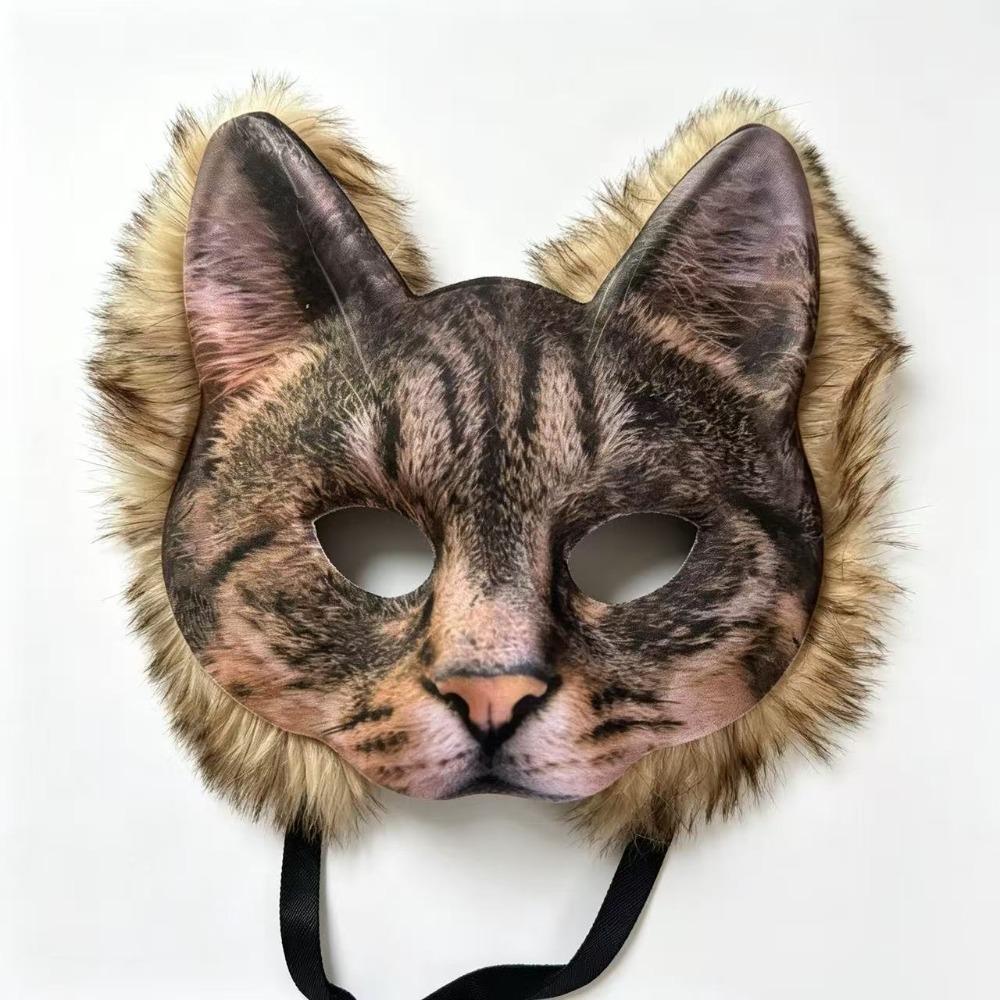 Creativity Cat Mask Breathable Halloween Animals Mask Novelty Masquerade Mask Male Female