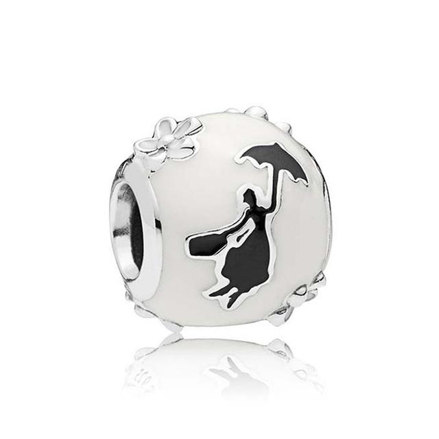 

Подходит для оригинального браслета Pan с черной эмалью, бусины «Мэри Поппинс», «сделай сам», подвески для женщин, роскошные ювелирные аксессуары, рождественский подарок